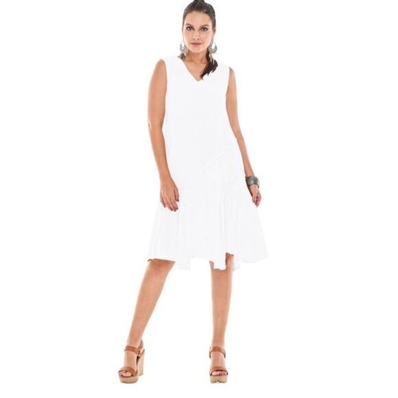 OH MY GAUZE! Women’s Cotton Gauze Sleeveless Tabasco Dress White Size 1/S-M/6-10 - Picture 1 of 8